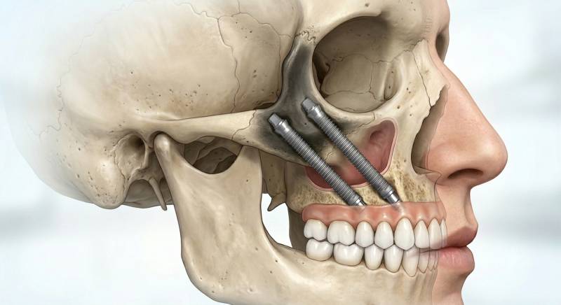 Implants zygomatiques près de Mâcon : la solution efficace pour retrouver une dentition fixe en cas de perte osseuse importante sans greffe osseuse